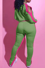 Load image into Gallery viewer, "Miss Cutie" Cold Shoulder Track Suit
