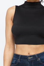 Load image into Gallery viewer, Mock Neck Sleeveless Crop Top
