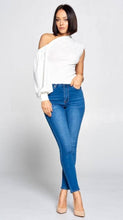 Load image into Gallery viewer, One Shoulder Puff Sleeve Plus Size Top
