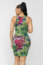 Load image into Gallery viewer, Plus Size Multi Animal Print Tank Dress

