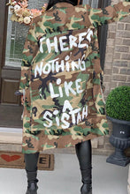 Load image into Gallery viewer, "The Sistah" Camo Long Jacket
