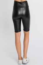 Load image into Gallery viewer, Faux Leather Plus Size Biker Shorts
